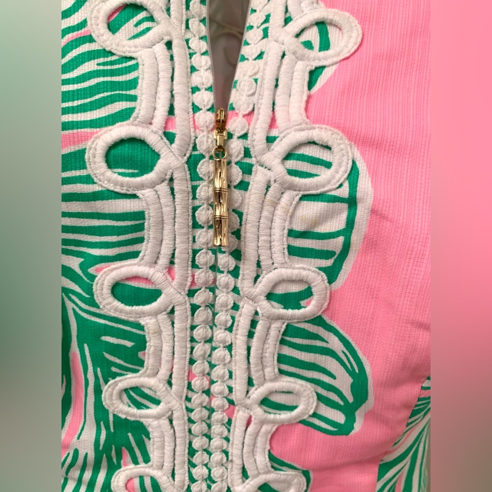 Lilly Pulitzer Alexa Mandevilla baby who let the fronds out shift dress Sz 2 - Picture 4 of 9